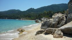Fava Beach, la spiaggia di Sithonia in Grecia, penisola Calcidica