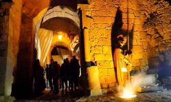 Figuranti a Civita di Bagnoregio durante il presepe vivente