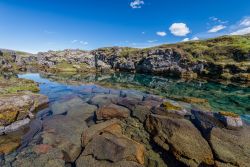 Un tratto del fiume Oxara, Islanda. Nasce nei ...