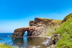 Formazioni rocciose alle isole Oki, regione di Chogoku (Giappone). Quest'arcipelago è situato al largo della costa nord dell'Honshu orientale.
