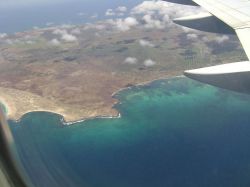 Foto aerea di Maio, l'isola parte del gruppo delle Isole di Sotavento, nell'arcipelago di Capo Verde.