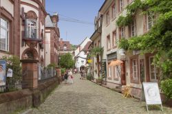 Una strada nel centro storico di Friburgo in Brisgovia (Freiburg im Breisgau), città di circa 200.000 abitanti nella regione di Baden Württemberg, in Germania - foto © g215 ...