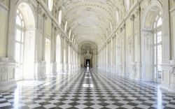 La Galleria Grande (o di Diana), corridoio del Palazzo di Venaria Reale, Torino (Piemonte) - Dalla maggior parte delle persone viene definita "Galleria di Diana" ma in realtà ...