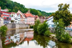 Germania, il villaggio bavarese di Donaworth, Strada Romantica. In origine una piccola comunità di pescatori, è divenuta poi una celebre meta lungo l'itinerario che porta alla ...