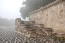 Giornata di nebbia nel parco della reggia di Colorno in Emilia