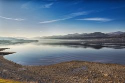 Giornata senza vento sul Lago Maggiore ad Ispra, Lombardia