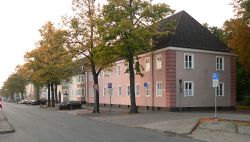 Goethestrasse una via del quartiere residenziale di Wolfsburg 
