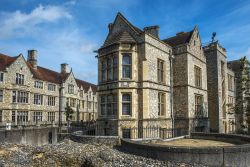 La Grande Sala del castello di Winchester, Inghilterra. Costruita nel 1067, oggi ospita il museo di storia cittadina. All'interno della Great Hall un tempo era custodita la tavola rotonda ...