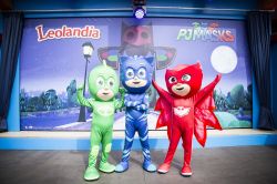 I personaggi di PJ Masks al parco di Leolandia vicino a Bergamo