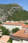 I tetti del centro storico di Anduze, dipartimento del Gard, Francia.
