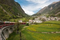 Il Bernina Express viaggia fra Svizzera e Italia attraverso suggestivi paesaggi delle Alpi.



