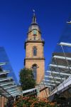 Il campanile della Barfuesserkirche a Heilbronn, Baden-Wurttemberg, Germania.
