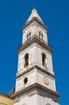 Il campanile della chiesa del Carmine a Cerignola in Puglia