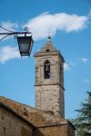 Il campanile di Trequanda, provincia di Siena, Toscana.
