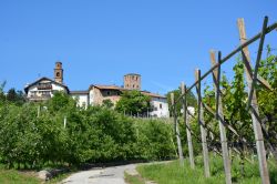 Il paesaggio della Val di Cembra: i vigneti, il Castello della Rosa e la località di Verla a Giovo