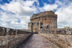 Il Castello medievale di Dinan in Bretagna, città murata del nord-ovest della Francia