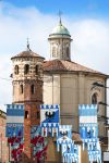 Il centro di Asti si prepara alla cosa del Palio, la famosa corsa di cavalli della città del piemonte