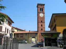 Il centro di Mezzago in Lombardia