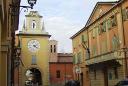 Il centro di Sant'Agata Bolognese, la città della Lamborghini in Emilia-Romagna