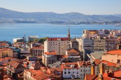 Il centro di Santander ed il mare della Cantabria in Spagna