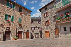 Il centro storico del borgo di Abbadia San Salvatore in Toscana, sul Monte Amiata