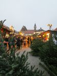 Il centro storico di Rust, Austria, durante l'Avvento con bancarelle e stand.



