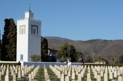 Il Cimitero Nazionale Francese della 2^ Guerra Mondiale a Venafro, Molise. Sorge appena fuori dal paese, sulla strada che va a Isernia. Qui hanno trovato sepoltura 6 mila soldati di cui la maggior ...