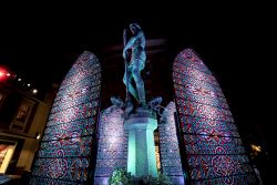 Il festival di Acqua e Luce, Water and Light Festival nel centro di Bressanone in Alto Adige. - © fabiodevilla / Shutterstock.com