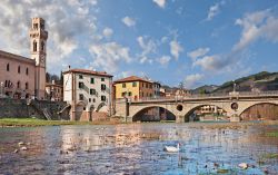 Il fiume Bidente a Santa Sofia in provincia di Forlì-Cesena, Emilia-Romagna