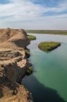 Il fiume Eufrate nei pressi del sito archeologico di Dura-Europos, Siria.
