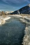 Il fiume Inn tra Samedan e Celerina in Svizzera, siamo nella valle dell'Engadina