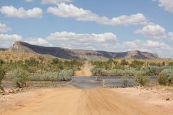 Il fiume Pentecoste sulla Gibb River Road nella regione di Kimberly, Western Australia.
