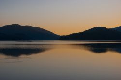 Il Lago Ampollino sulla Sila, vicino a Cotronei in Calabria