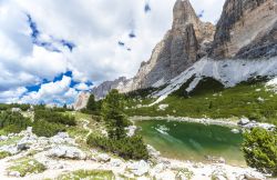 Il Lago di Lagazuoi sulle Dolomiti del Trentino Alto Adige