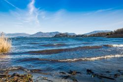 Il Lago Maggiore e sullo sfondo Ispra, provincia di Varese