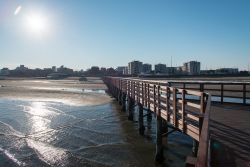 Il mare d'inverno a Lignano Sabbiadoro in Friuli Venezia Giulia.