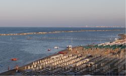 Il mare e la spiaggia di Bellaria Igea Marina vicino a Rimini, rivera Romagnola