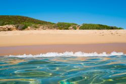 Il mare limpido vicino a Portu Maga in Sardegna