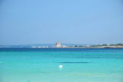 Il mare turchese di Sant'Isidoro vicino a Porto Cesareo nel Salento ionico in Puglia