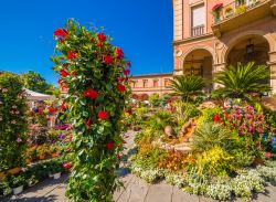 Il mercato dei fiori in piazza a Santarcangelo di Romagna