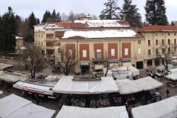 Il mercato domenicale di Traversetolo, vicino a Parma