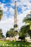 Il monumento allo Yekatit 12 a Addis Abeba, Etiopia. Alto 28 metri, questo obelisco in pietra e bronzo è stato eretto nel 1955 in memoria delle vittime etiopi della strage di Addis Abeba, ...