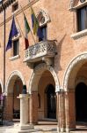 Il Palazzo Comunale di Verucchio im Val Marecchia, provincia di Rimini