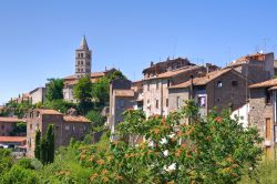 Il panorama del centro di Viterbo, la città medievale, detta dei Papi, nel nord del Lazio