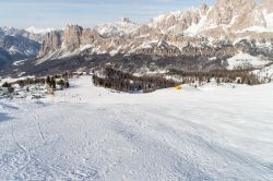 Il panorama delle Dolomiti dal Monte Faloria: discesa sulla pista blu Tondi - © OMNIA Relations / Martina De Biasi