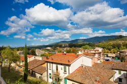 Il panorama di Greve in Chianti sulle colline della Toscana.