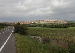 Il panorama di Uri nel nord della Sardegna, provincia di Sassari