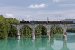 Il ponte ferriovario sul fiume Isonzo a Gorizia, Friuli Venezia Giulia