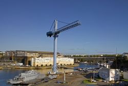 Il porto di Brest, Francia - La posizione strategica di Brest all'estremità occidentale dell'Europa rende questa città un importante punto d'entrata in Francia oltre ...