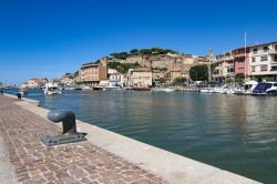 Il porto di Marina di Grosseto in Maremma, sud della Toscana